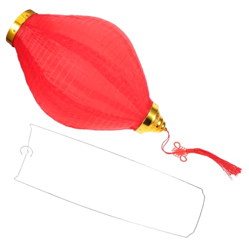ABOOFAN Oval Vietnamese Hanging Lantern Weather-Resistant Fabric Lamp with Vintage Charm For Outdoor Year Party and Middle Autumn Festival Decoration