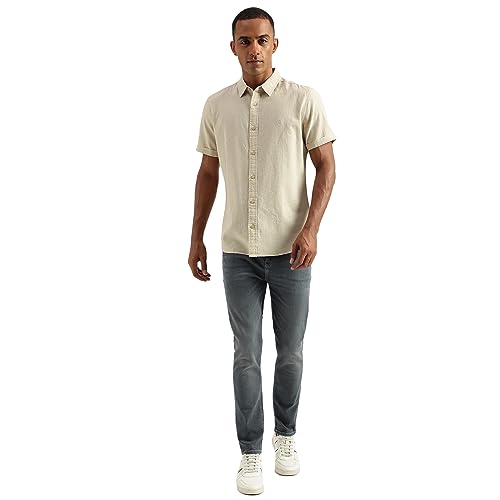 Image of United Colors of Benetton Men's Solid Relaxed Fit Shirts