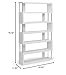 Baxton Studio Barnes 6-Shelf Modern Bookcase, 75.5