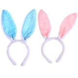 NC Hasenohren Haarreif 2Pcs Plüsch Hase Ohren Haarbänder Stirnband Hasenohren,Easter Halloween Adult Children Hairband Rabbit Ear,Karneval Kostüm Zubehör