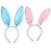 U/K Andeau de conejo, 2 diademas para orejas de conejo de Pascua, accesorios de peluquería en forma de conejo, felpa de conejo, utilizado para la decoración de disfraces de fiesta, etc.