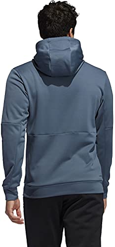 adidas Men's Game and Go Badge of Sport Hoodie L Legacy Blue-Black2