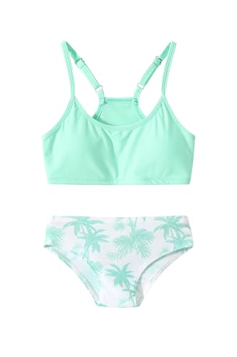 Girl Swimsuit Bikini Set Two Piece Bathing Suits Tropical Floral Beach Swimwear 5-14Y