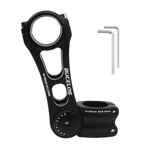 AEYINO Fahrradlenker Vorbau Lenkererhöhung Fahrrad 31.8mm*130mm Fahrradvorbau-Riser zur Winkelverstellung Fahrrad Lenker Erhöhen für MTB