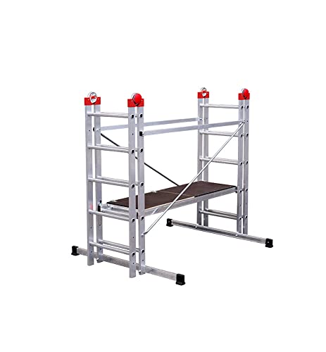 Echafaudage pliable 4 en 1 multifonction 1,8m/3,8m en aluminium Hailo Combi First