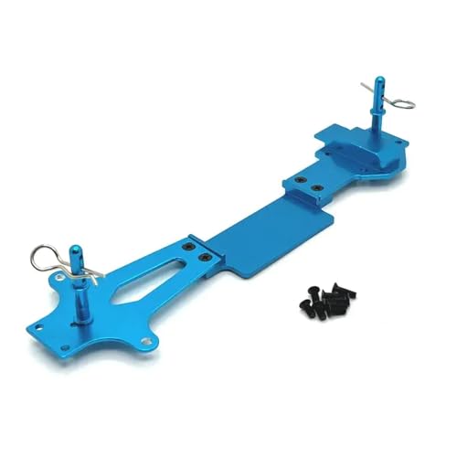 144001 144002 144010 144016 144018 RIAARIO METAL Segundo nivel Placa de placa de piso con postes de montaje compatibles con 1 14 escala Piezas de repuesto de actualización de automóvil RC(Blue)