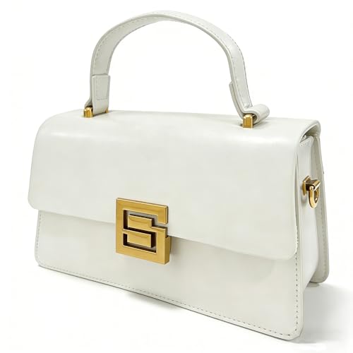 Image of Designer Satchel Purses For Women, Small Cute Crossbody Handbag, Ladies Vegan Leather Top Handle Bags