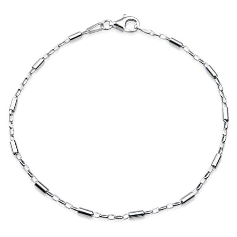 The Chain Company - Italian Cylinder Sterling Silver 7.5" Inch 19.5cm Bracelet Cover