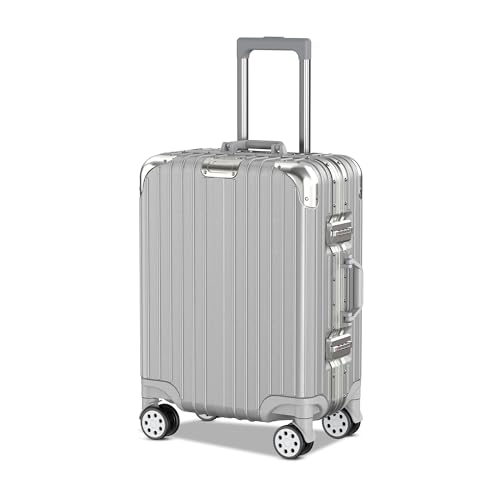 Voyagoux Bagages Cabine - 42L, Petite Valise, Valise Rigide, Aluminium, Valises avec Serrure TSA, 4X Air Wheel-System Roue, Suitcase, Robuste et léger...