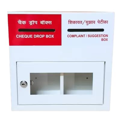 Lavicraft 2 in 1 Metal Cheque Drop Box Complaint/Suggestion Box with Lock Suggestion Box (White) (B0CRTMG8ST) Amazon Price History, Amazon Price Tracker