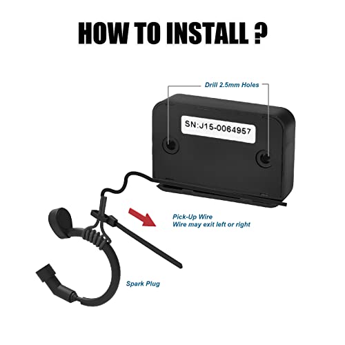 HonorMeet Digital Kettensäge Stundenzähler,LCD Induktive Stunden Zähler für Rasenmäher mit Montagehalterung,arbeitet an Gasmotor angetrieben Garten Traktor Luftkompressor Generator Motorradboot ATV.