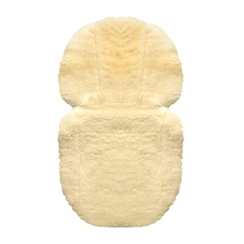Medical Sheepskin Buggy Pushchair PRAM CAR SEAT Liner MAT 100% Natural Tanned, Cream