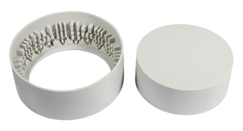 Rayher Silikon Gießform Schale Häuserrand, 13,2 cm ø, Höhe 5 cm, zum Ausgießen mit Kreativ Beton, Art Resin Gießharz, Raysin-Gießpulver, Gießform Untersetzer, 36192000, Grau