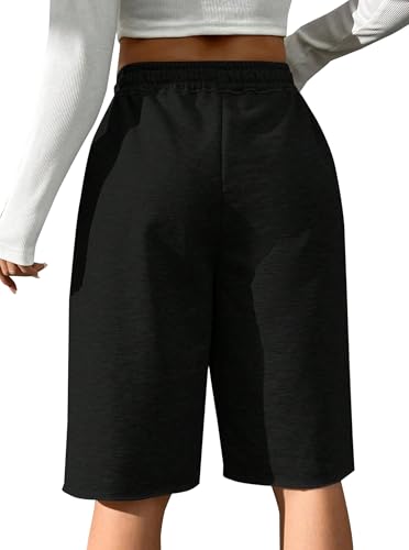 SOFIA'S CHOICE Women's Wide Leg Sweat Shorts Jogger Athletic Bermuda Short Pants with Pockets2