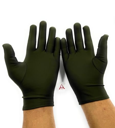 Image of Aone Premium Microfiber Lint Free Green Hand Gloves 1 Pair Anti-Smear /Anti-Fingerprint for Quality Check /Scratch-free Handling for Jewellery /Diamond /Gemstone, Watch Boutique, Sun & Dust Protection