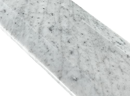 Tenedos Carrara Bianco Marble Double Hollywood Floor Threshold (Marble Saddle) Polished- (6X36) #TOP3