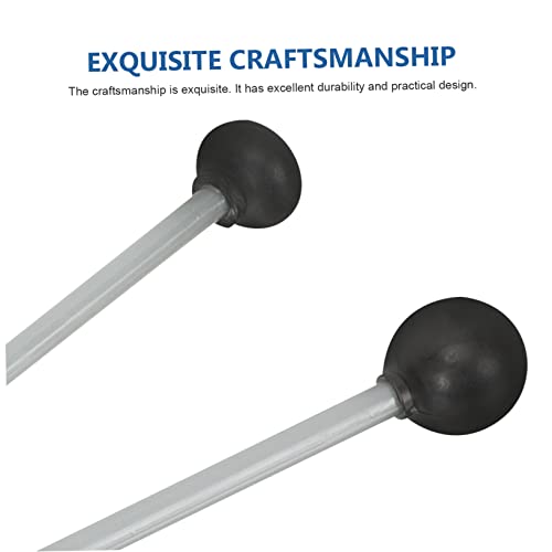 Milisten 8 Pcs Marimba Macete Preto Ambas As Extremidades Do Teclado De Borracha