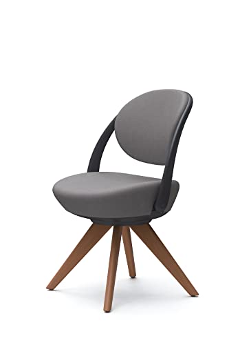 オカムラ パラベル パーソナルチェア 在宅ワーク対応 木4本脚 ブラック グレー 8CBAYS-FXW1