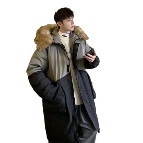 Veste hiver longue homme JXQXHCFS manteau duvet chaud à capuche grande poche