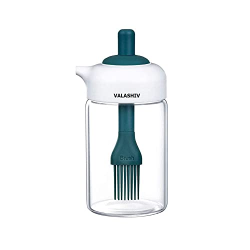 Valashiv Oil Dispenser Bottle | Wide Opening Oil Bottle | Oil Dispenser With Silicone Oil Brush | 230 Ml Oil Container For Cooking, Baking, BBQ, Marinating (Multicolor, Pack Of 1) For Rs. 285 @ 52% off
