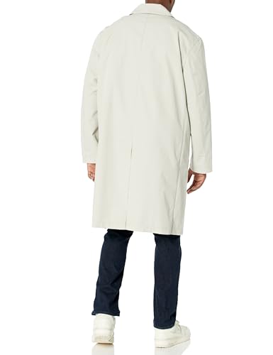 Lacoste Men's Long Sleeve Front Pocket Trench Coat, Hammam, Medium/Large2