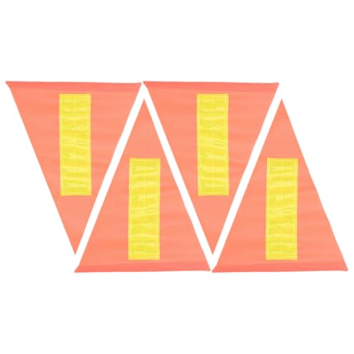 Gogogmee 4Pcs Reflective Safety Pennant Flags for Bicycles High Visibility Cycling Flags Lightweight Design Easy Installation for Adults Riding Outdoors