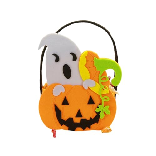トリックオアトリートカボチャキャンディバッグ子供ハロウィンアクセサリー再利用可能な収納パック広々とした容量ハロウィン収納ポーチ