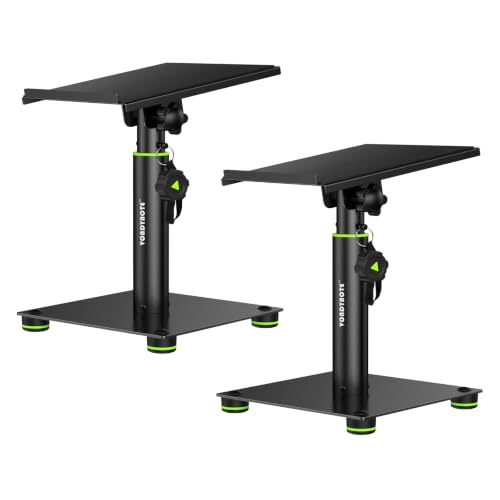 Vondynote Desktop Speaker Stands Pair Studio Monitor Stands 12° Tilt Height Adjustable 11' to...