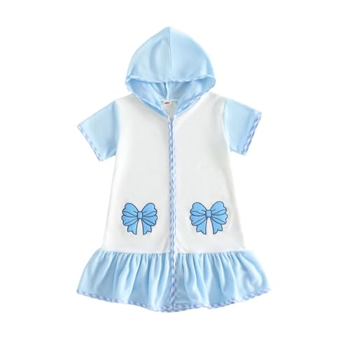 Image of Nituyy Toddler Girls Boys Swim Cover Up Terry Cloth Swimsuit Coverup Wraps Zipper Bathing Suit Pool Beach Poncho Cover-Ups