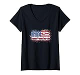 Photo Gallery donna usa 4 luglio independence day america merica tee maglietta con collo a v Photo Gallery donna usa 4 luglio independence day america merica tee maglietta con collo a v