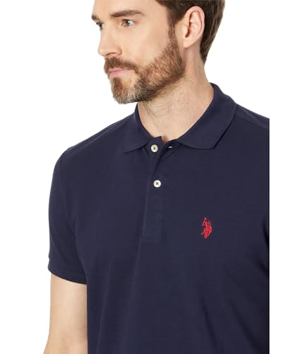 U.S. Polo Assn. Mens Slim Fit Solid Pique Polo Shirt