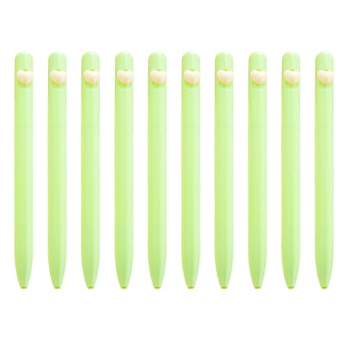 10 Uds. Bolígrafo De Corazón Amor Papelería 1 0mm Tintas Negras Escritura Suave Para Estudiantes Bolígrafo Corazón Amor Escritura Suave Para Profesores