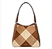 kate spade new york Leila Patchwork Suede Medium Triple Compartment Shoulder, Warm Gingerbread Multi