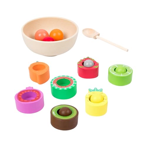 Apprentissage logique et tri pour enfants avec ce jeu complet de tasses en bois