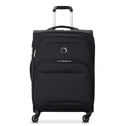 Image of DELSEY PARIS Sky Max 2.0 Softside Expandable Luggage with Spinner Wheels 2 Piece Set, Black (24 Inch /Duffle)