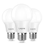 Lepro E27 Screw Bulbs 60W Equivalent, Warm White 2700K E27 LED Bulb, 8.5W 806lm Edison Screw ES LED Light Bulb, Energy Saving Light Bulbs for Lamp, Non-dimmable, Pack of 3