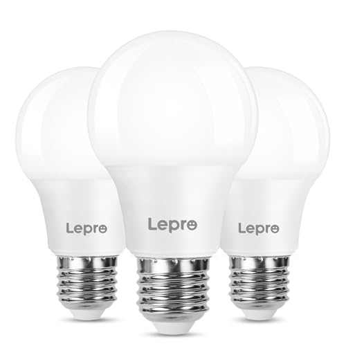 Lepro 8.5W E27 LED Warmweiss, 806 Lumen Glühbirne E27 ersetzt 60W, 2700K Warmweiß A60 glühbirnen, 180°Abstrahlwinkel Led Birne, Nicht Dimmbar, 3 Stück