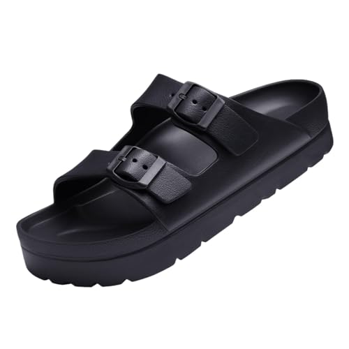 High heeled sandals Women's thick-soled sandals slip-on slippers comfortable summer beach sandals