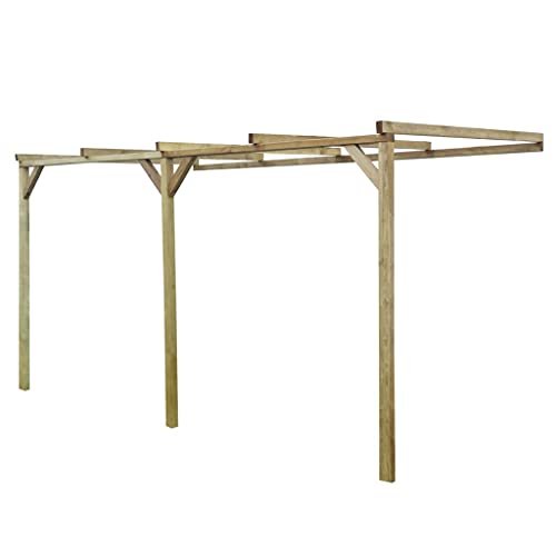 SKM Estructura pérgola de madera de 2 x 4 x 2,2 m