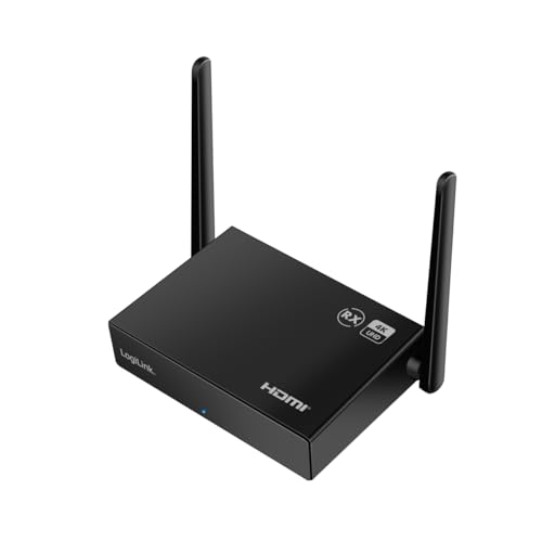 LogiLink HDW0112 - HDMI-BYOD (Bring Your own Devices)-Videokonferenz-Set, Drahtlos, 50 m, 30zu1, Multicast, 4K@60Hz, Daten/Videos einfach per WLAN-HDMI auf dem TV anzeigen/teilen
