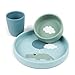 Done By Deer Siliconen Dinerset Happy Clouds Blauw - 3