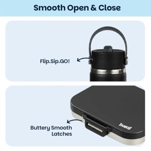 Image of Basil Bento Quad Plus & Bottle Combo - Black