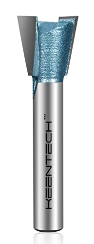 Schwalbenschwanz-Oberfräsen-Bits 10-Grad-Winkel mit 1/4-Zoll-Schaft, 1/2-Zoll-Schnittdurchmesser, 1,27 cm Schnitttiefe (KT030312104) Cover