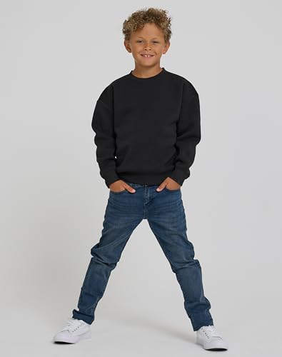 PURE CHAMP 3 Pack Boys Sweatshirts Long Sleeve Boy Crewneck Relaxed Soft Essentials Teen Pullover Sweaters For Youth Kids3