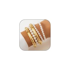 C:Pearl Beads Braclet Gold