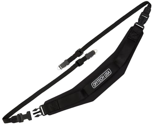 OP/TECH USA Super Pro Strap B – Padded Neoprene Camera Strap with Quick Disconnects | Fits Medium-Format Cameras with Posts (Hasselblad, Mamiya, Bronica) | Non-Slip, Adjustable – Made in USA
