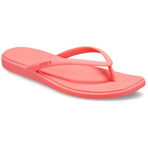 Image of Crocs Women's Miami Flip Flops | Square Toe Flat | 360 Degree Comfort | Croslite Foam Footbed