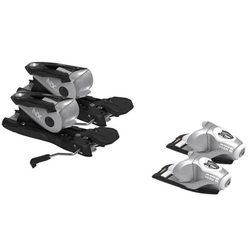 LOOK Unisex Adult NX 11 GW B100 FCNAN02 Lightweight Easy Step-in/Step-Out Multi-Directional Release GripWalk Compatible Winter Sport Alpine Ski Bindings, Silver Metal