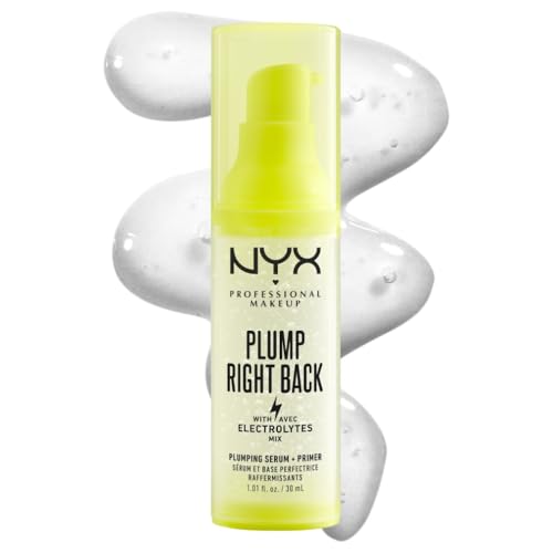 NYX Professional Makeup Plump Right Back Primer & Siero, Con Elettroliti, Formula Vegana, 30ml