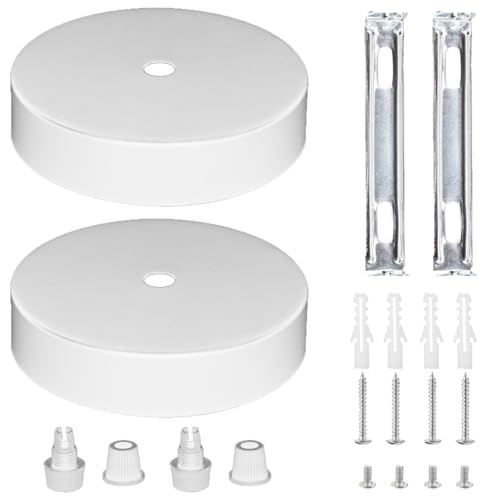 2 Stück Lampen Baldachin 80 x 25 mm, Kabelabdeckung Decke Metall,...